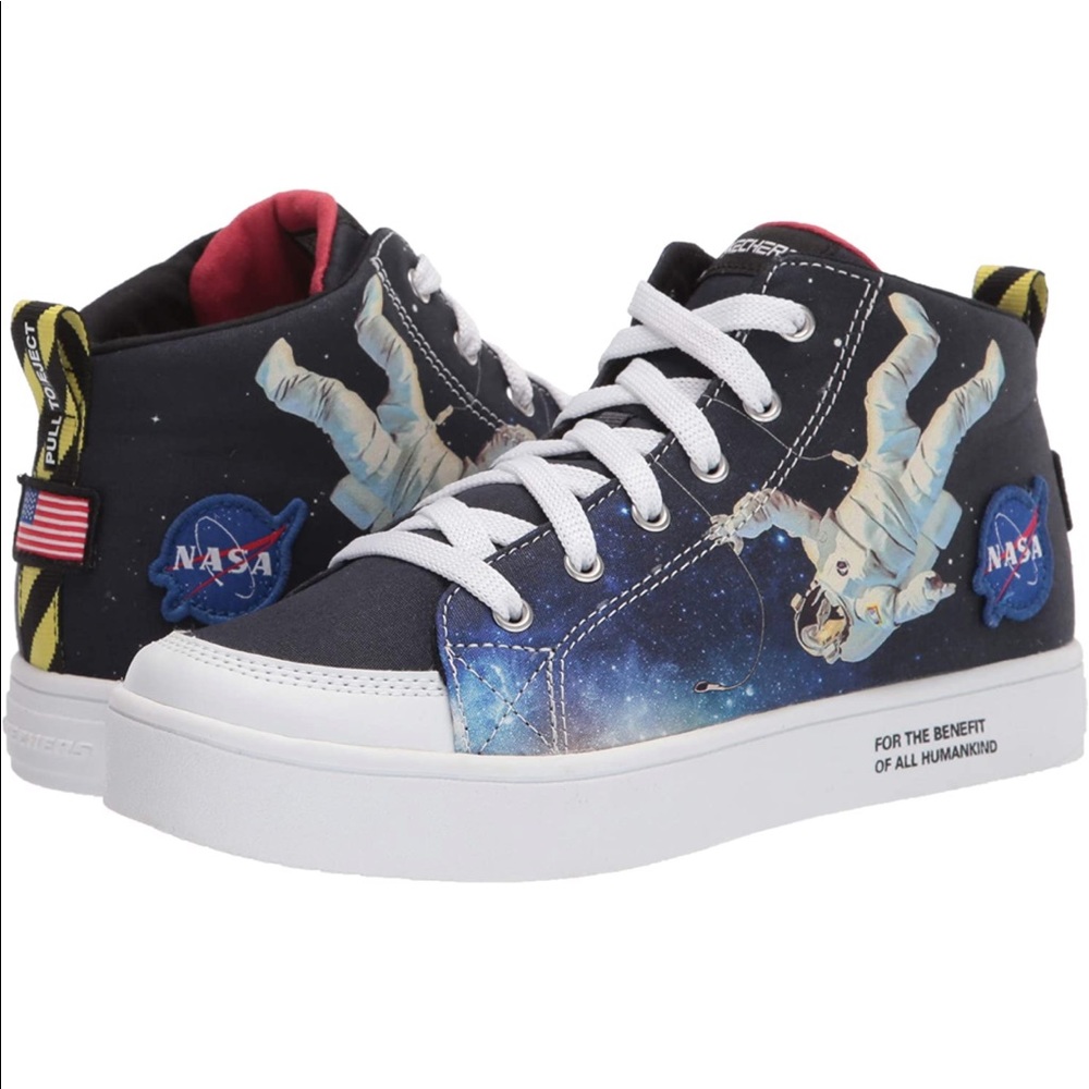 SKECHERS Kids' NASA Sport High Top Sneaker